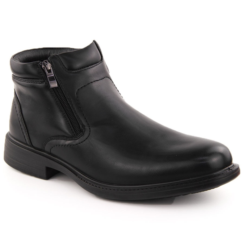 Bottines isolées avec fermetures éclair pour hommes, noires Unisoft 7516 le noir
