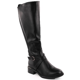 Bottes femme avec caoutchouc élastique, isolées, noires eVento 7496 le noir
