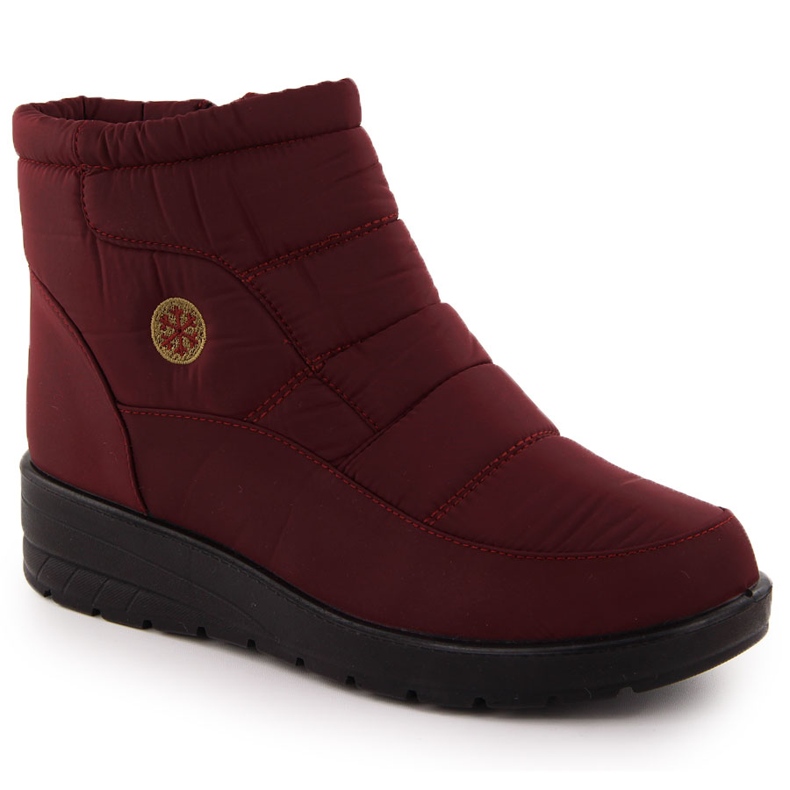 Bottes de neige compensées bordeaux pour femme News 5029 rouge