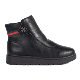 Bottines femme isolées confortables noires le noir