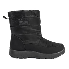 Bottes de neige isolées confortables noires pour femmes le noir