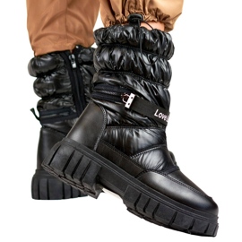 Bottes de neige pour femmes à semelle épaisse, noires OH-29B le noir