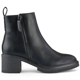 Bottes classiques à talons hauts pour femmes, noires MS2079B