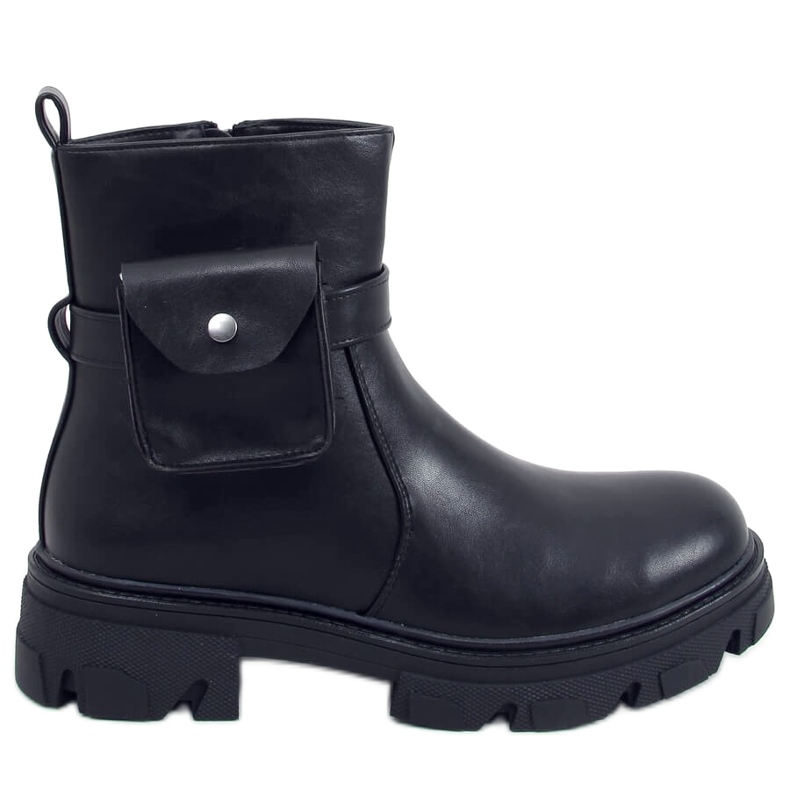 Martel Bottines noires avec pochette amovible le noir