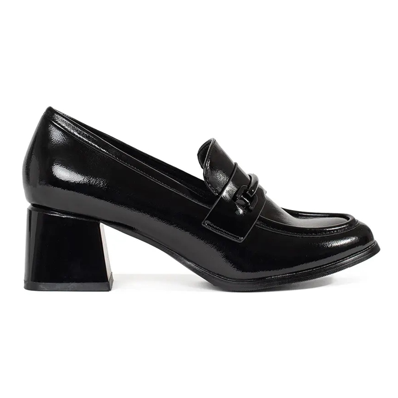 Goodin Mocassins femme noirs à talons hauts le noir