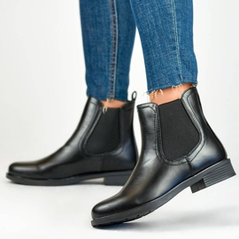 Bottines Chelsea classiques isolées pour femmes, noires MR-15B le noir