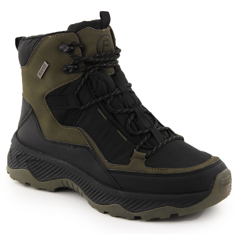 Chaussures de trekking imperméables et isolées pour hommes Filippo MTR6654 kaki le noir
