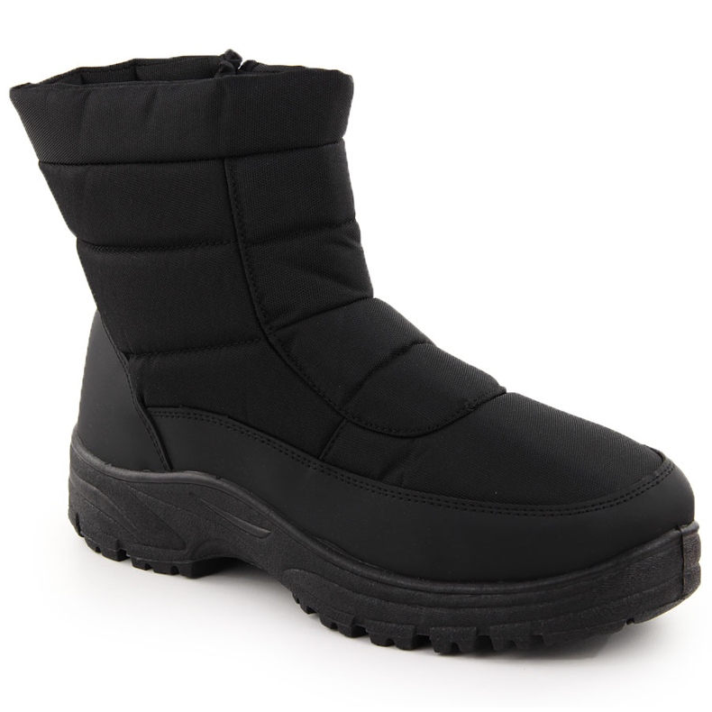 Bottes de neige isolées pour hommes, noires NEWS 4997 le noir Bottes de neige isolées pour hommes, noires NEWS 4997 le noir