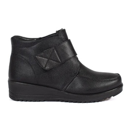 Bottines compensées isolées noires pour femme le noir
