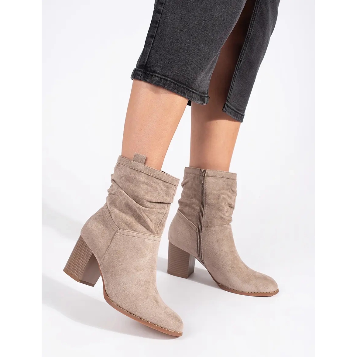 Bottines Bottes Beige Daim Bottines Daim Taupe Femme Bottines