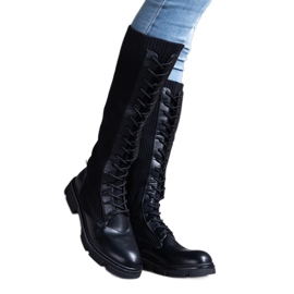 Bottines noires à enfiler avec tige flexible de Veradi