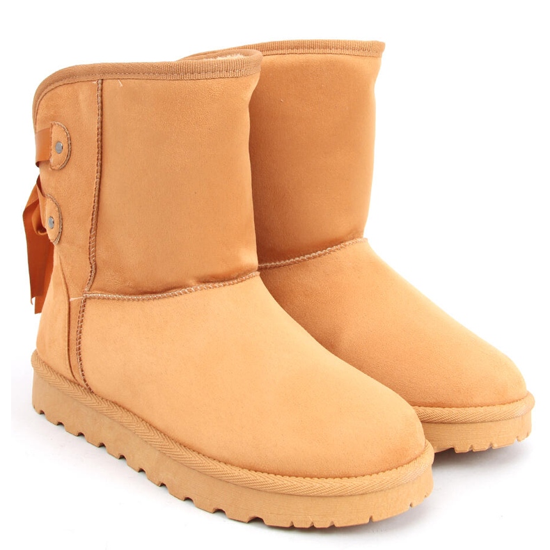 Bottes de neige Emusy avec nœuds Stella Camel brun