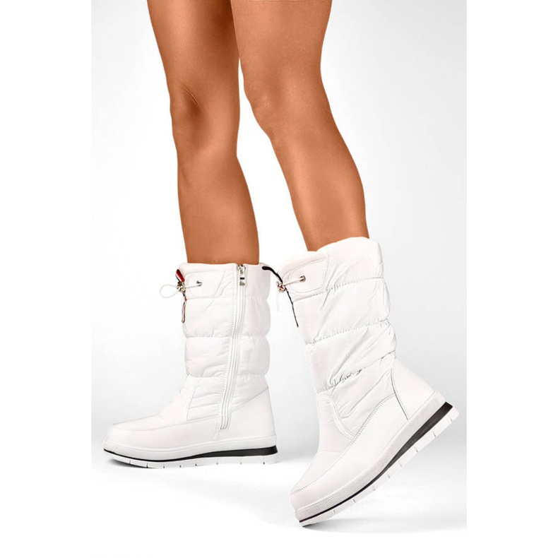 Bottes de neige hautes femme avec revers, blanc 8302W blanche Bottes de neige hautes femme avec revers, blanc 8302W blanche