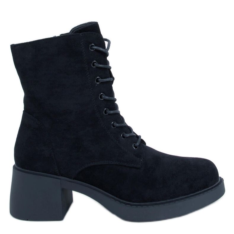 Mayfield Bottines à lacets noires le noir