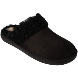 Inblu chaussons femme isolés avec fourrure 155D163 noir