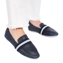 Ballerines élégantes à enfiler bleu marine