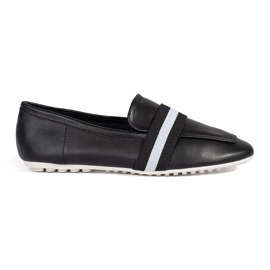 Ballerines élégantes noires à enfiler le noir
