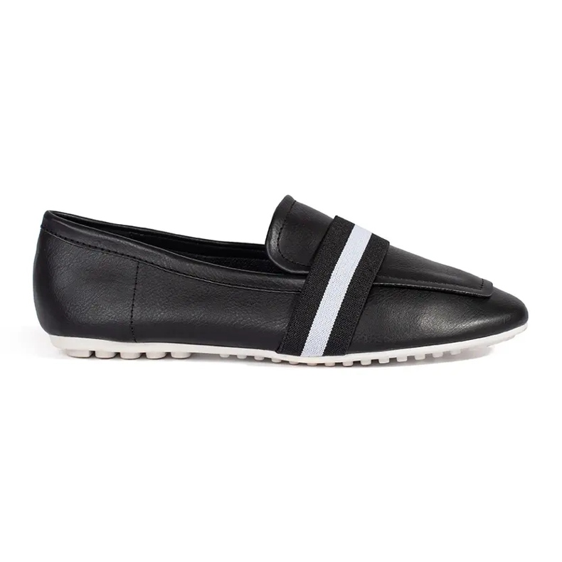 Ballerines élégantes noires à enfiler le noir
