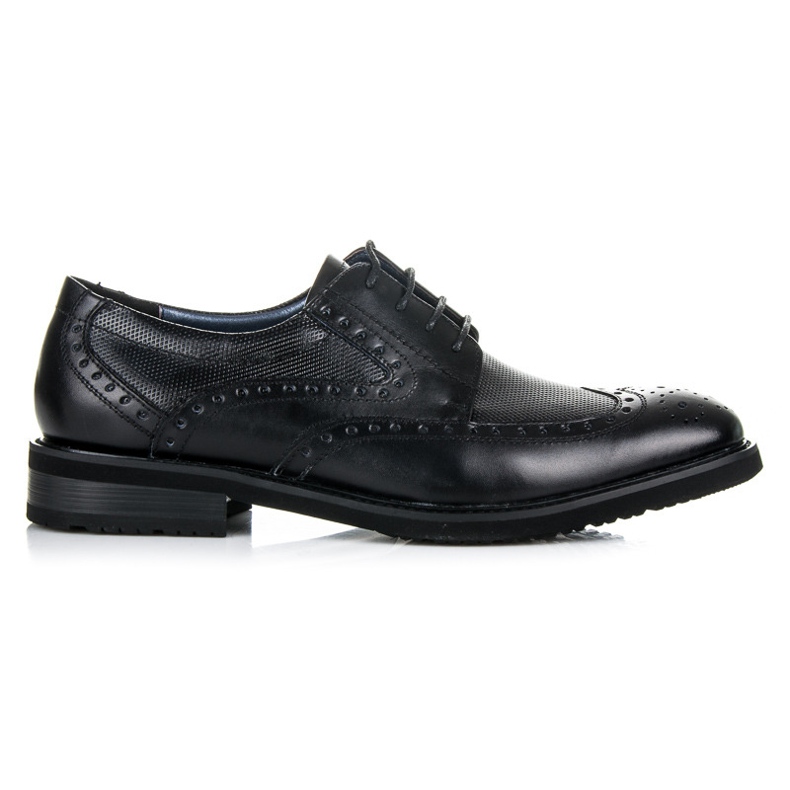 Sorrento Brogs en cuir le noir
