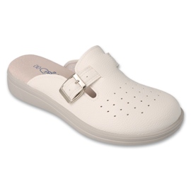 Dr.ORTO Befado tongs en cuir pour hommes 177M004 blanc