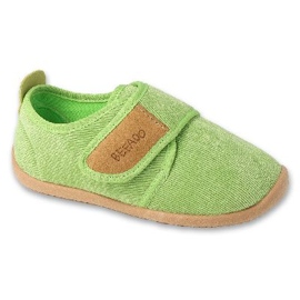 Befado chaussons velcro enfant avec fond élastique 902X045 vert