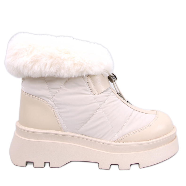 Tavaris Bottes de neige beiges avec fourrure