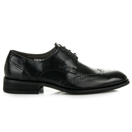 Sorrento Brogues en cuir formelles noir