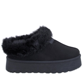Yogi Bottines de neige courtes noires avec fourrure le noir