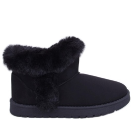 Short court d'émeu avec fourrure, Sissoi Noir