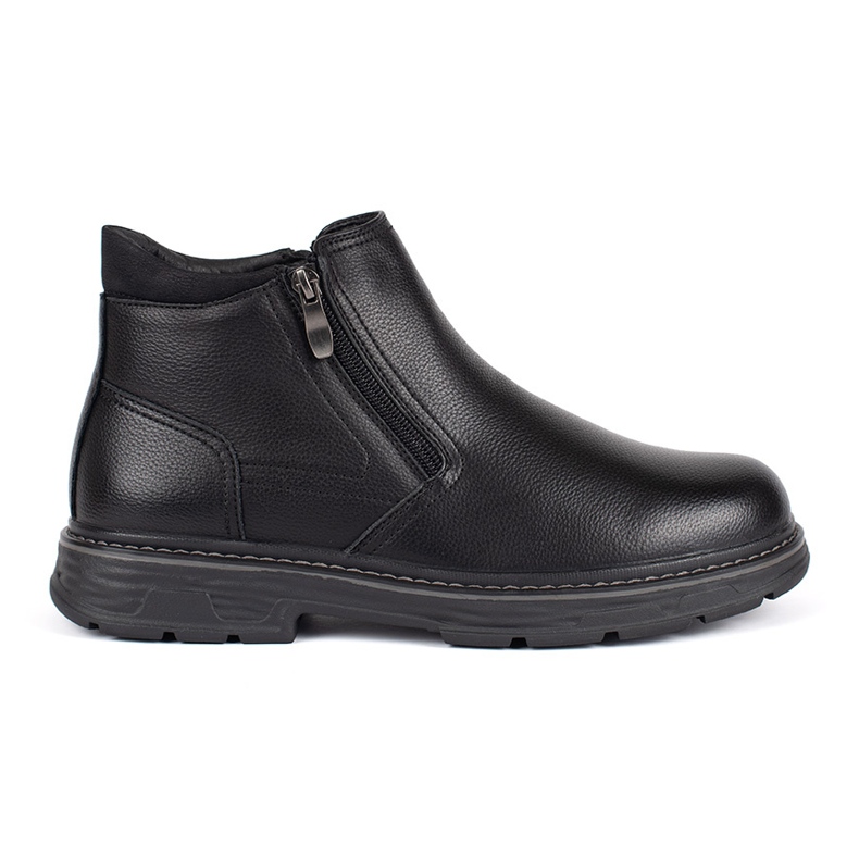 Bottes isolées d'hiver noires pour hommes le noir