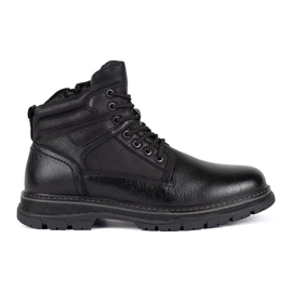 Bottines isolées à lacets homme noires le noir