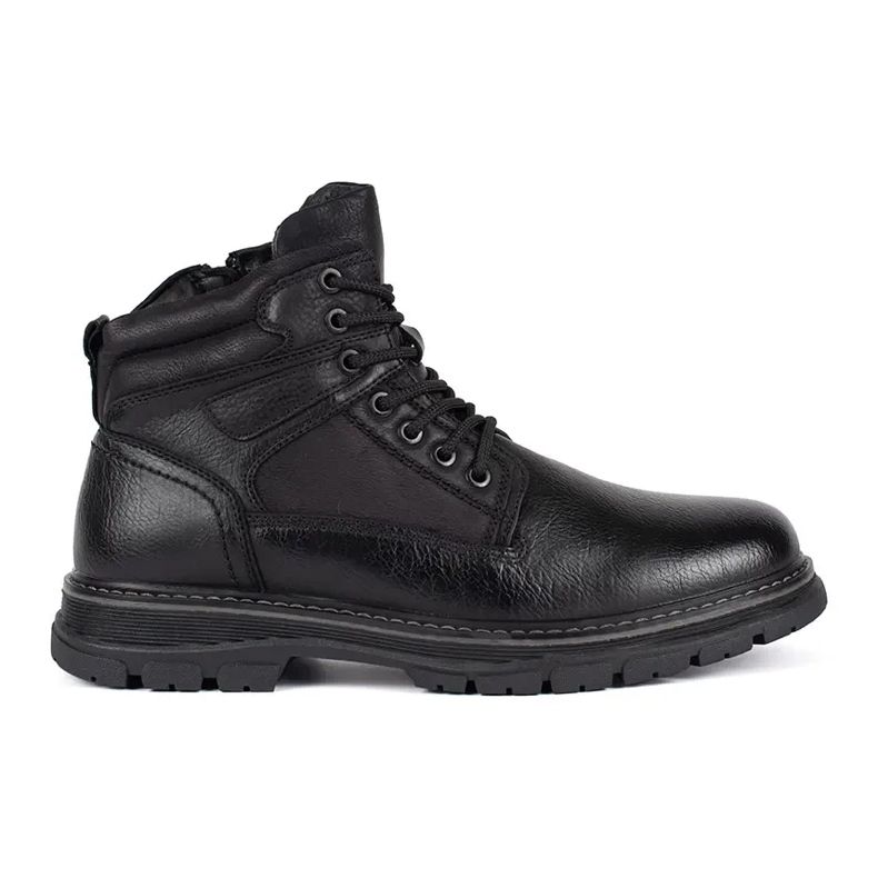 Bottines isolées à lacets homme noires le noir