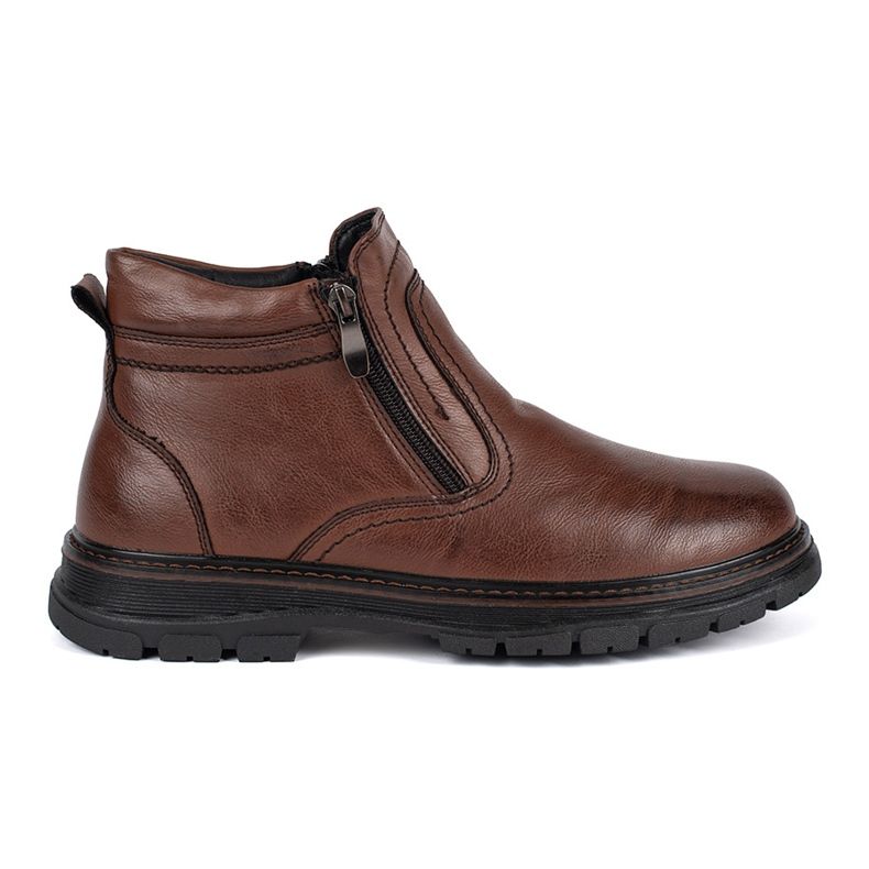 Bottes isolées d'hiver marron pour hommes brun Bottes isolées d'hiver marron pour hommes brun