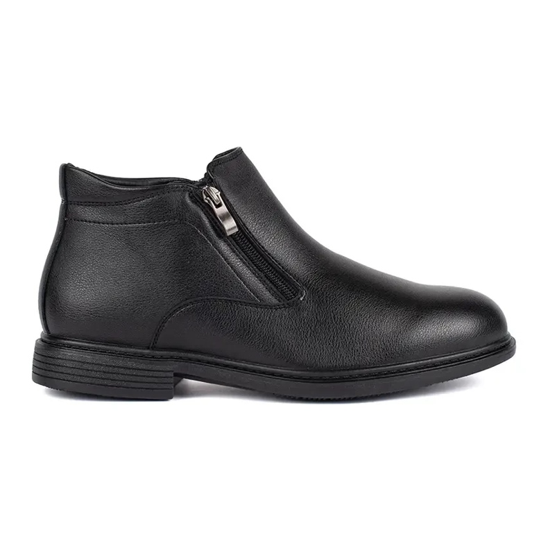 Bottes isolées d'hiver noires pour hommes le noir