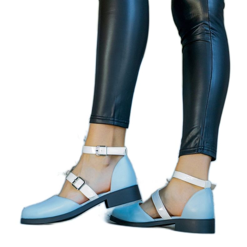 Ballerines bleues à boucle Josiane