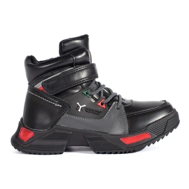 Bottines isolées noires pour garçon le noir