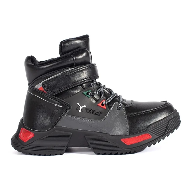 Bottines isolées noires pour garçon le noir