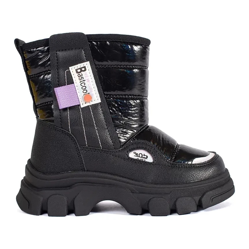 Bottines de neige fille matelassees et brillantes Chaussures a la mode