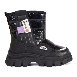 Après-ski fille matelassé et brillant noir