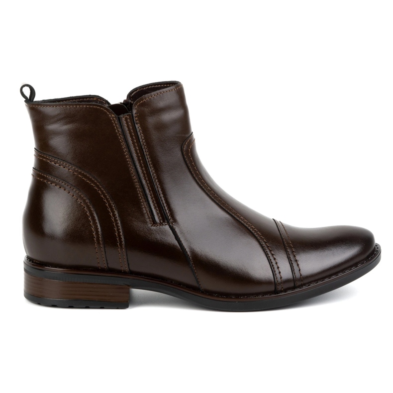 Olivier Bottines Chelsea d'hiver en cuir pour hommes 1001 marron brun