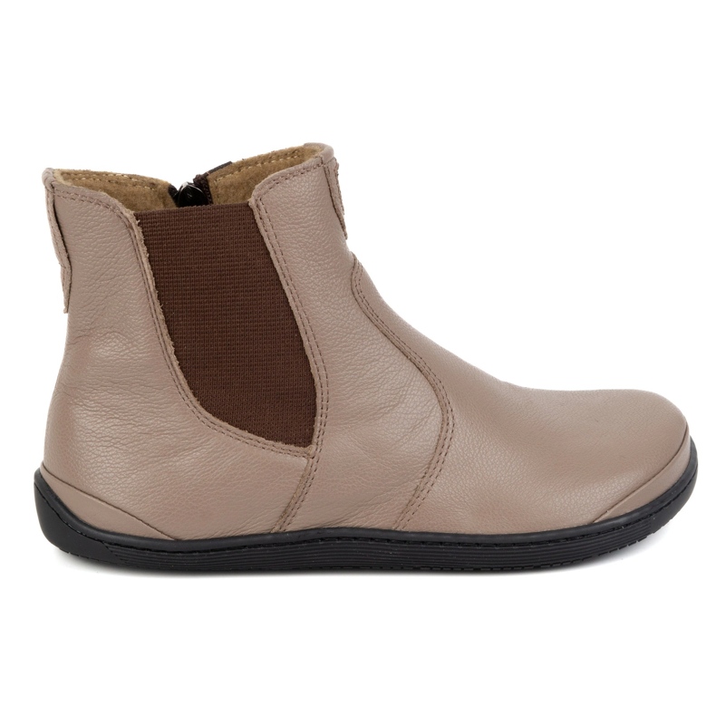 Olivier Bottines Chelsea femme pieds nus avec fermeture éclair, isolées 1263, beige
