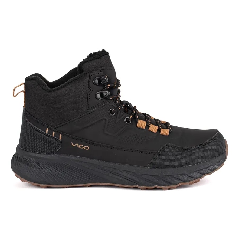 Vico Chaussures de trekking à lacets noires pour hommes le noir