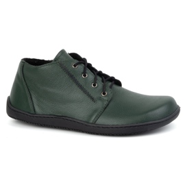 Olivier Chaussures en cuir pieds nus pour femmes, légèrement isolées, hauteur cheville avec fermeture éclair, 787 vert Olivier Chaussures en cuir pieds nus pour femmes, légèrement isolées, hauteur cheville avec fermeture éclair, 787 vert