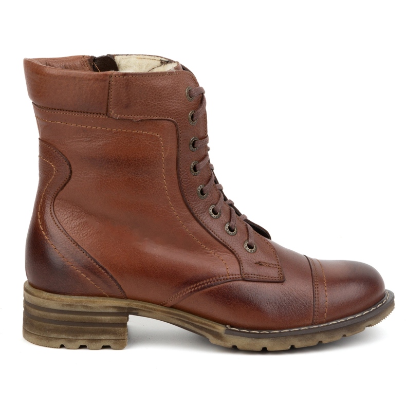 Olivier Bottes en cuir pour femmes, bottes d'hiver isolées, 226BB, marron brun