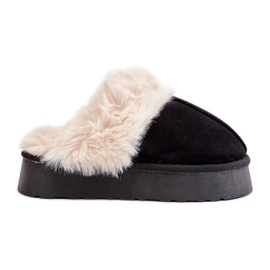 Bottes de neige pour femme Doriola noires à semelle épaisse avec fourrure