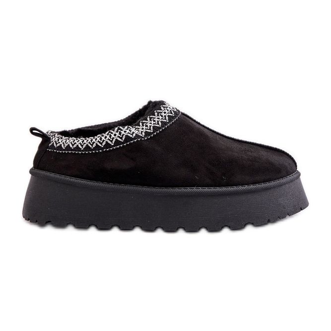 Bottes de neige noires à plateforme Tamilda avec broderie le noir