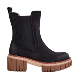 Bottines Chelsea isolées à fermeture éclair, Noir Linneviae