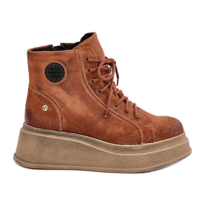 Bottines En Daim Sur Plateforme Massive Maciejka 06309-29 Marron brun