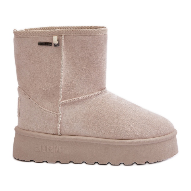 Bottes de neige hautes à plateforme pour femmes Big Star OO274897 Beige clair