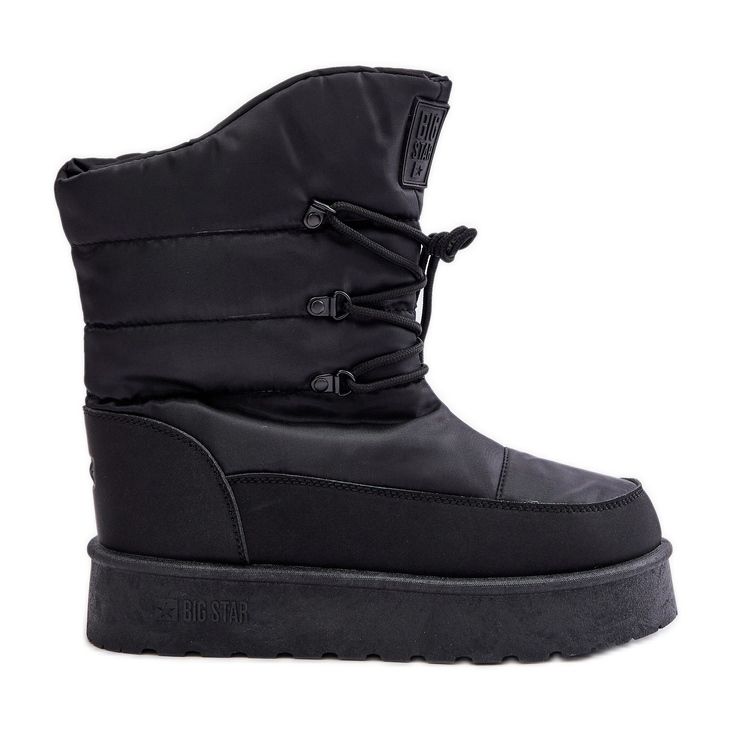 Bottes de neige à plateforme avec fermeture éclair Big Star OO274884 Noir le noir